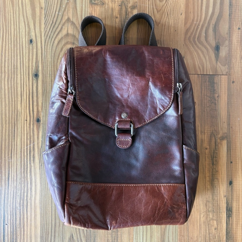 Jack George’s Brown Leather Backpack